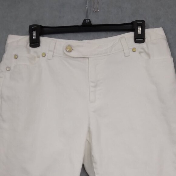 Talbots | Stretch Capri 5 Pocket Jean Pants White | Size 12P - Picture 2 of 7